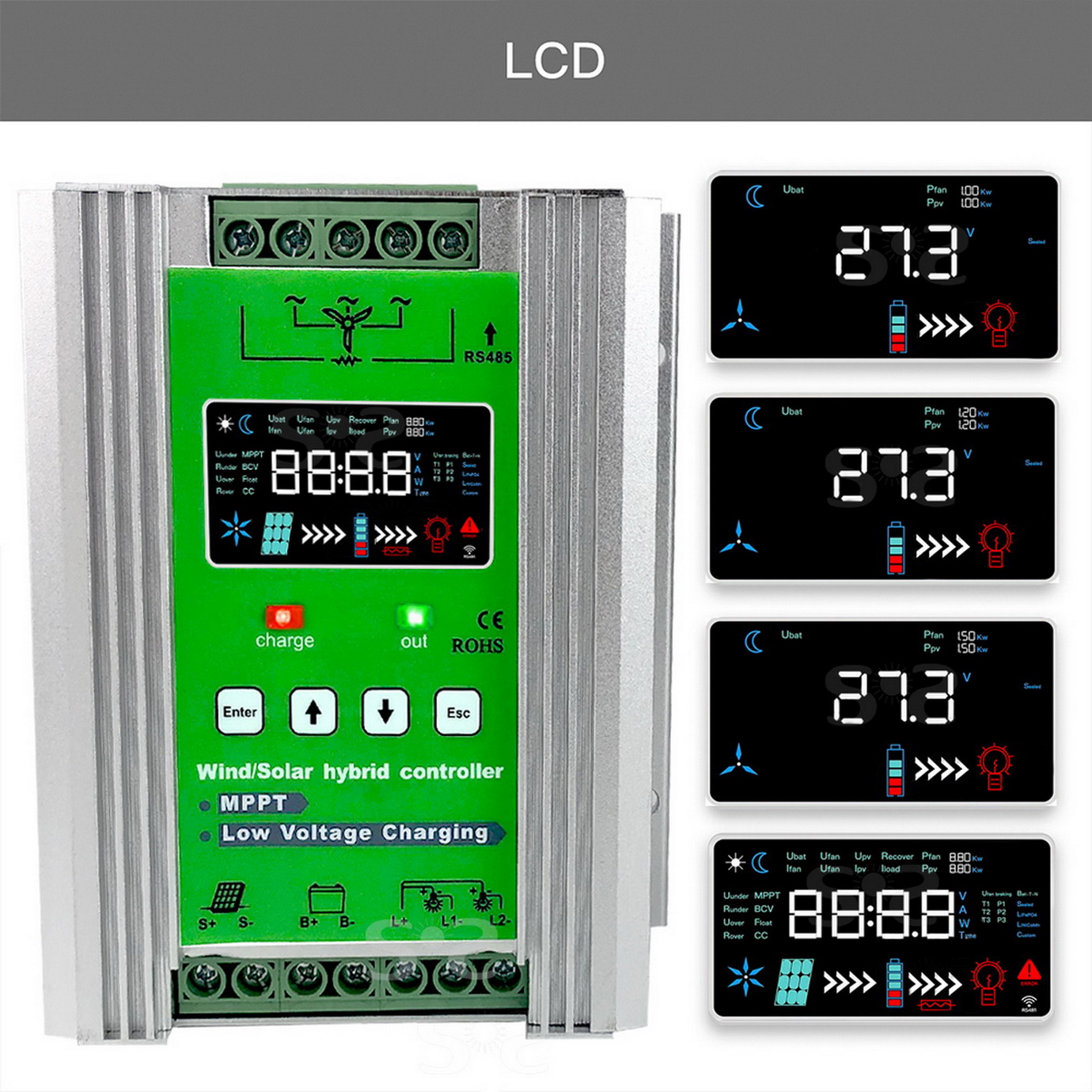 5000W MPPT Pengendali Pengisi  - Wind Solar Hybrid Kit ulasan dan harga