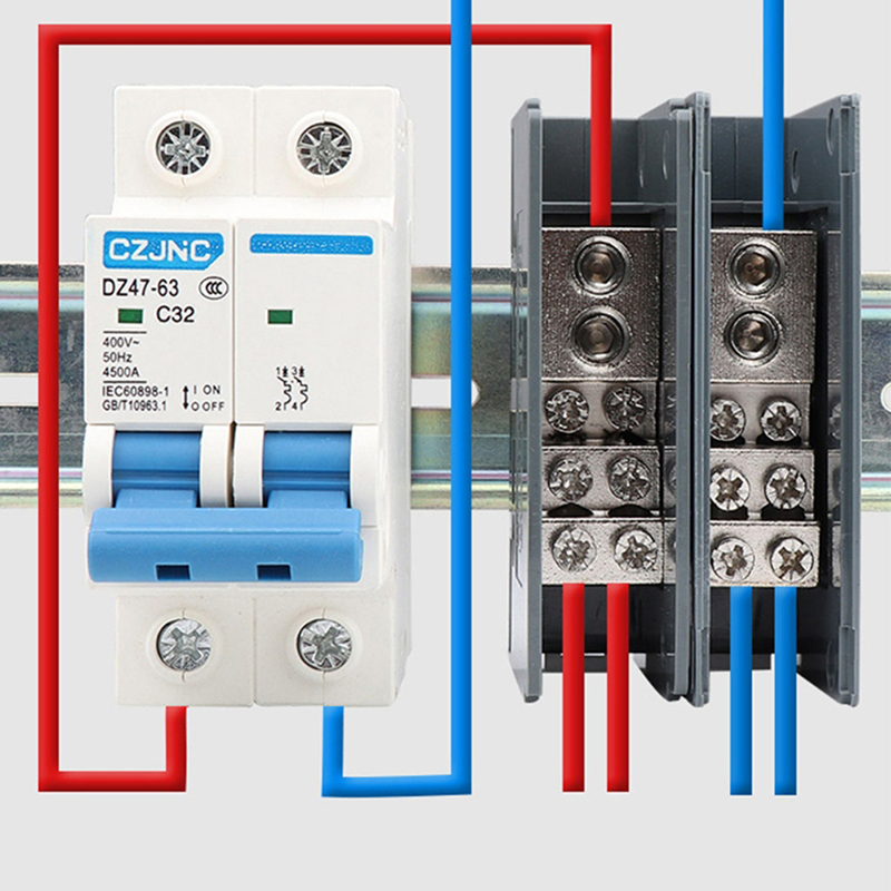Kotak Distribusi Terminal Blok - Din Rail Circuit Breaker ulasan dan harga
